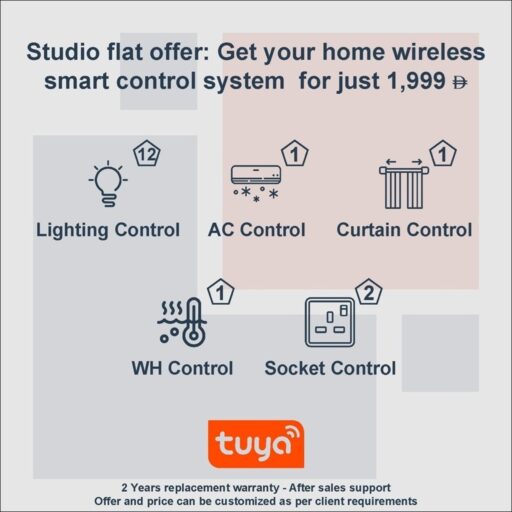 Studio flat tuya smart system